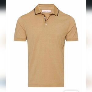 NWT Orlebar Brown Dominic Fine Ribbon Biscuit Small Polo
